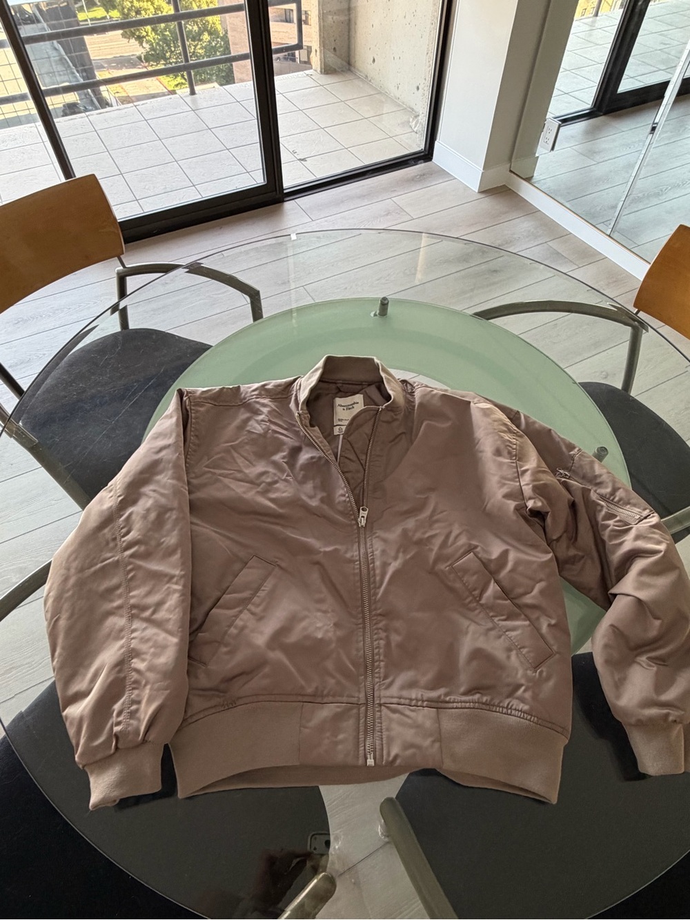 Abercrombie & Fitch Taupe Bomber Jacket